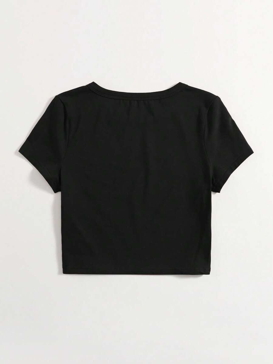 Black Crop T-Shirt