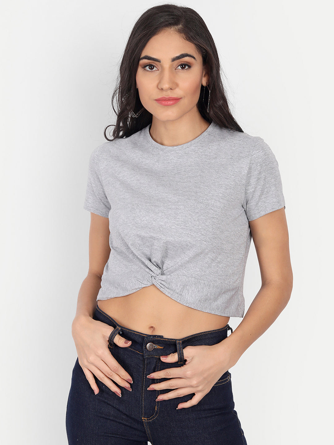 Front Twist Crop T-Shirt
