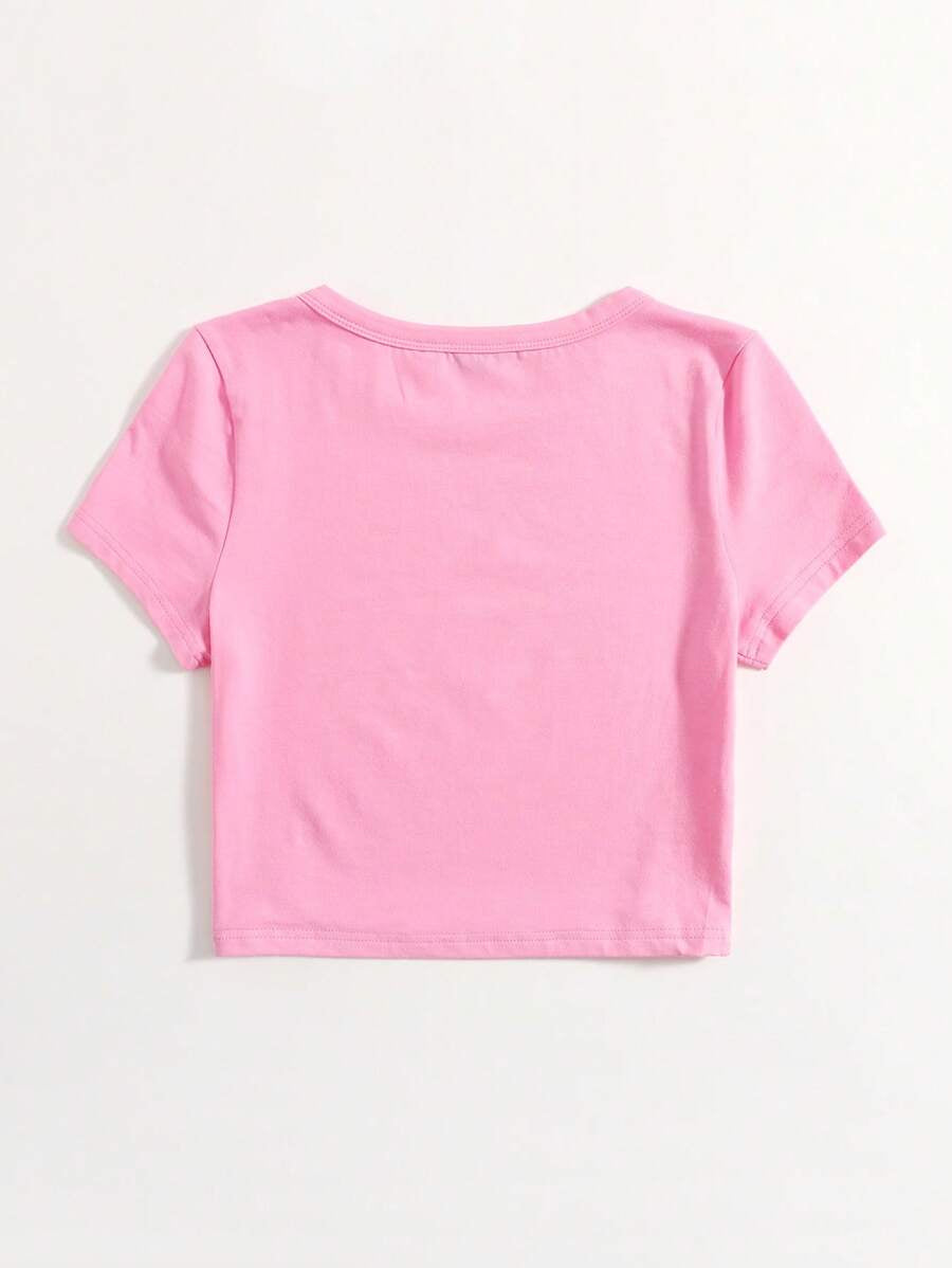 Pink Crop Tshirt