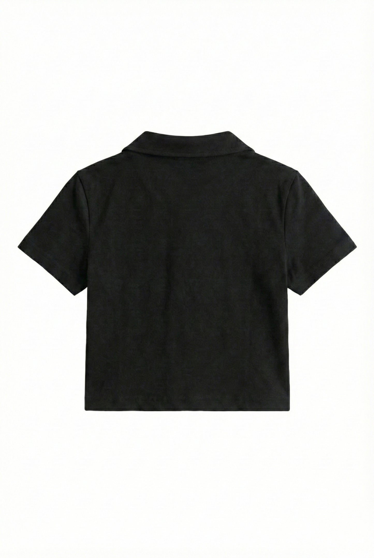 Collar V Placket T-Shirt