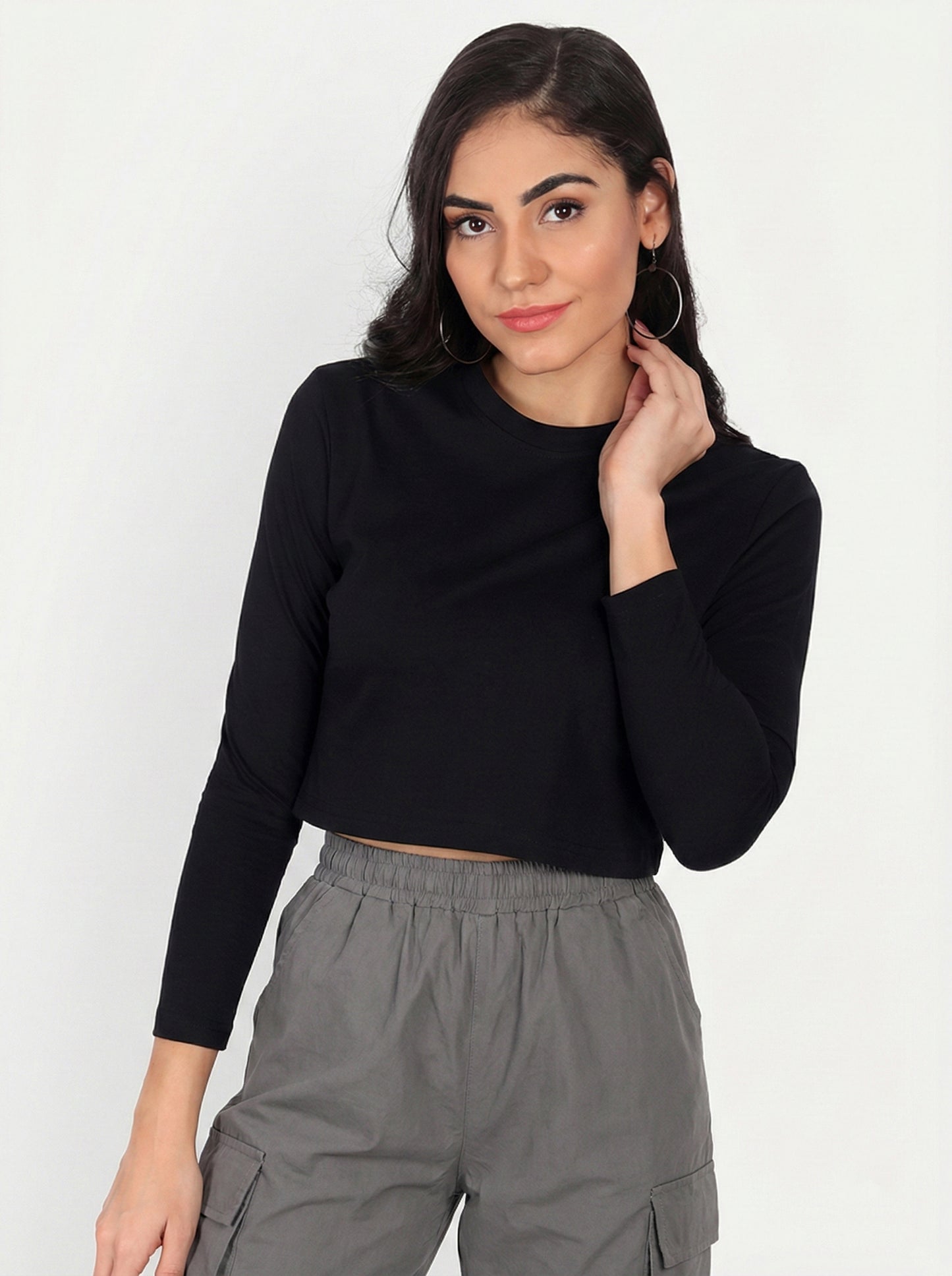 Crop Full Sleeve T-Shirt