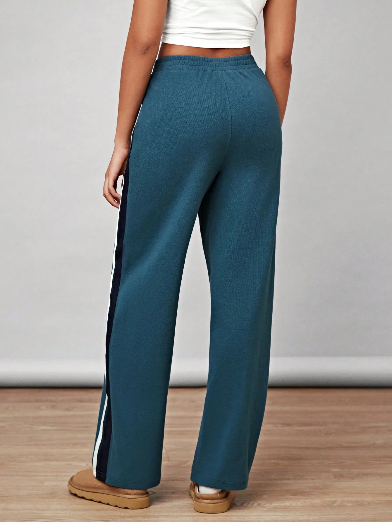 Striped Wide Leg Joggers