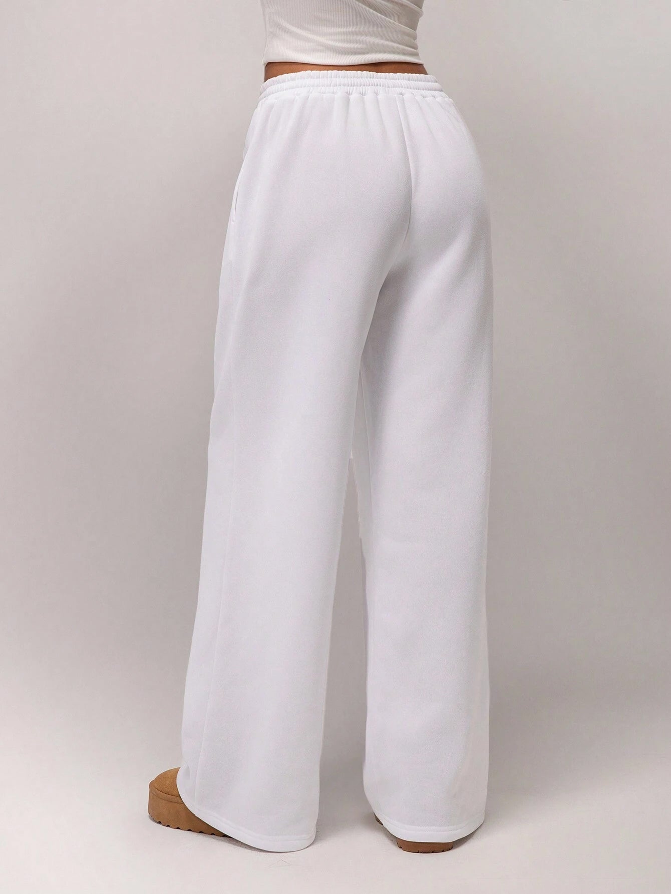 Solid Wide Leg Joggers