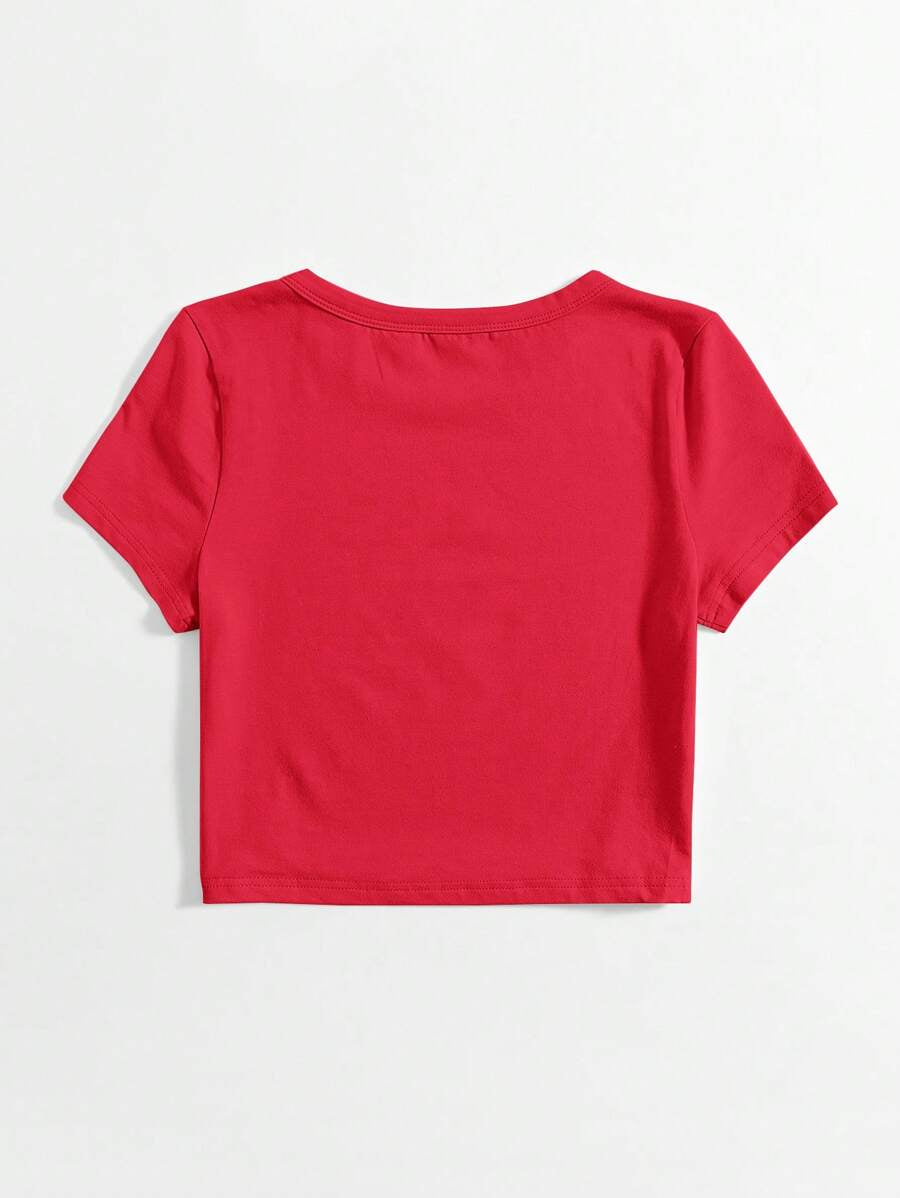 Red Crop T-Shirt