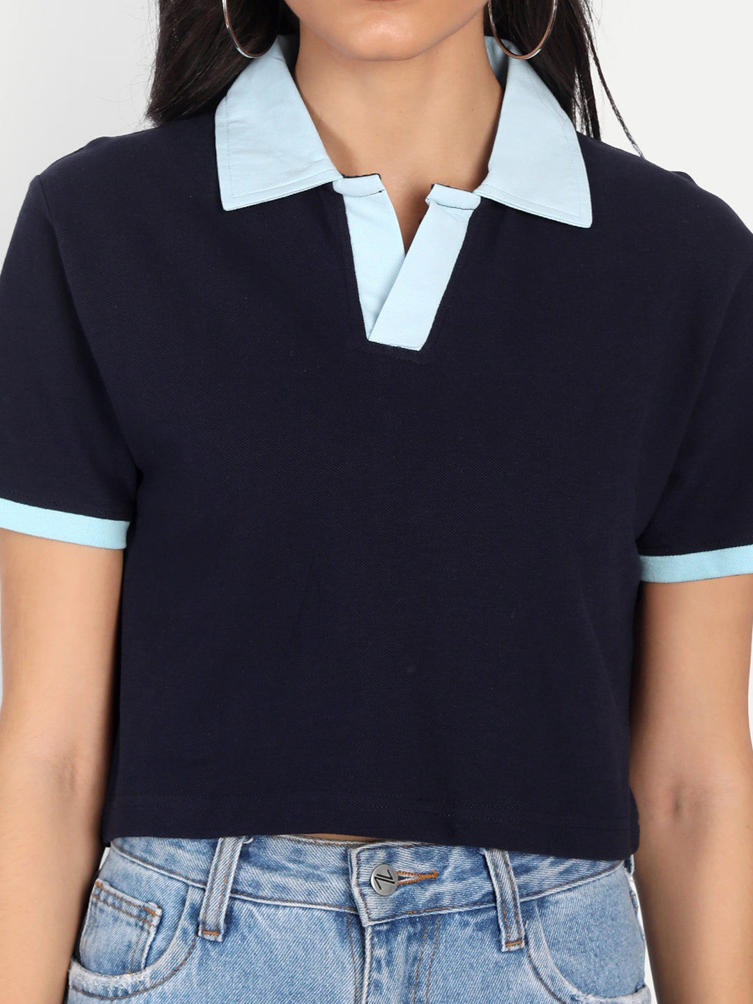 Crop Collar T-Shirt