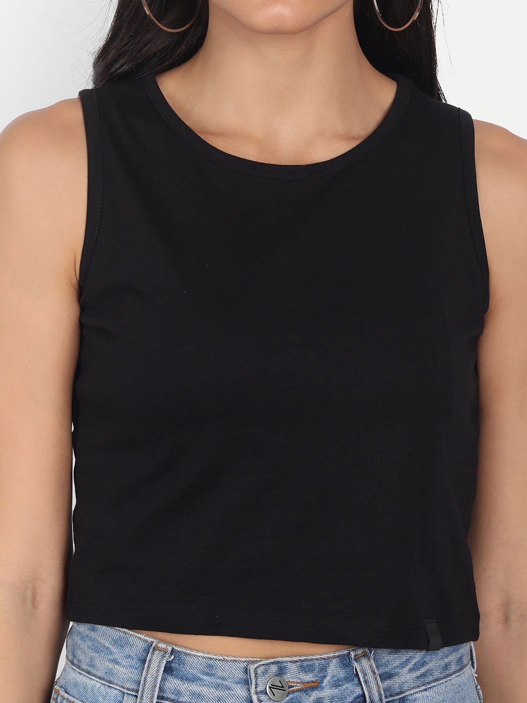 Crop Sleveless T-Shirt