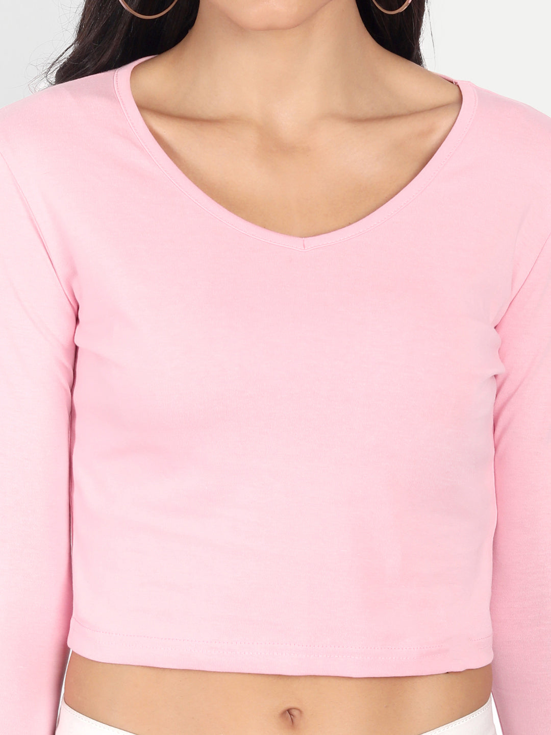 V Neck Crop T-Shirt