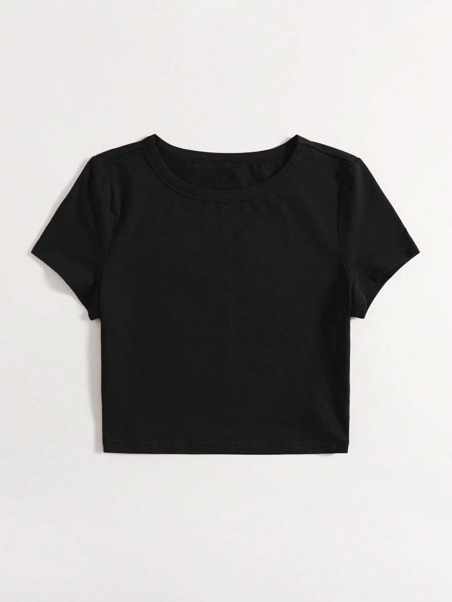 Black Crop T-Shirt