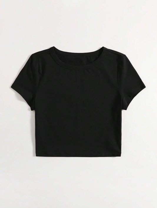 Black Crop T-Shirt