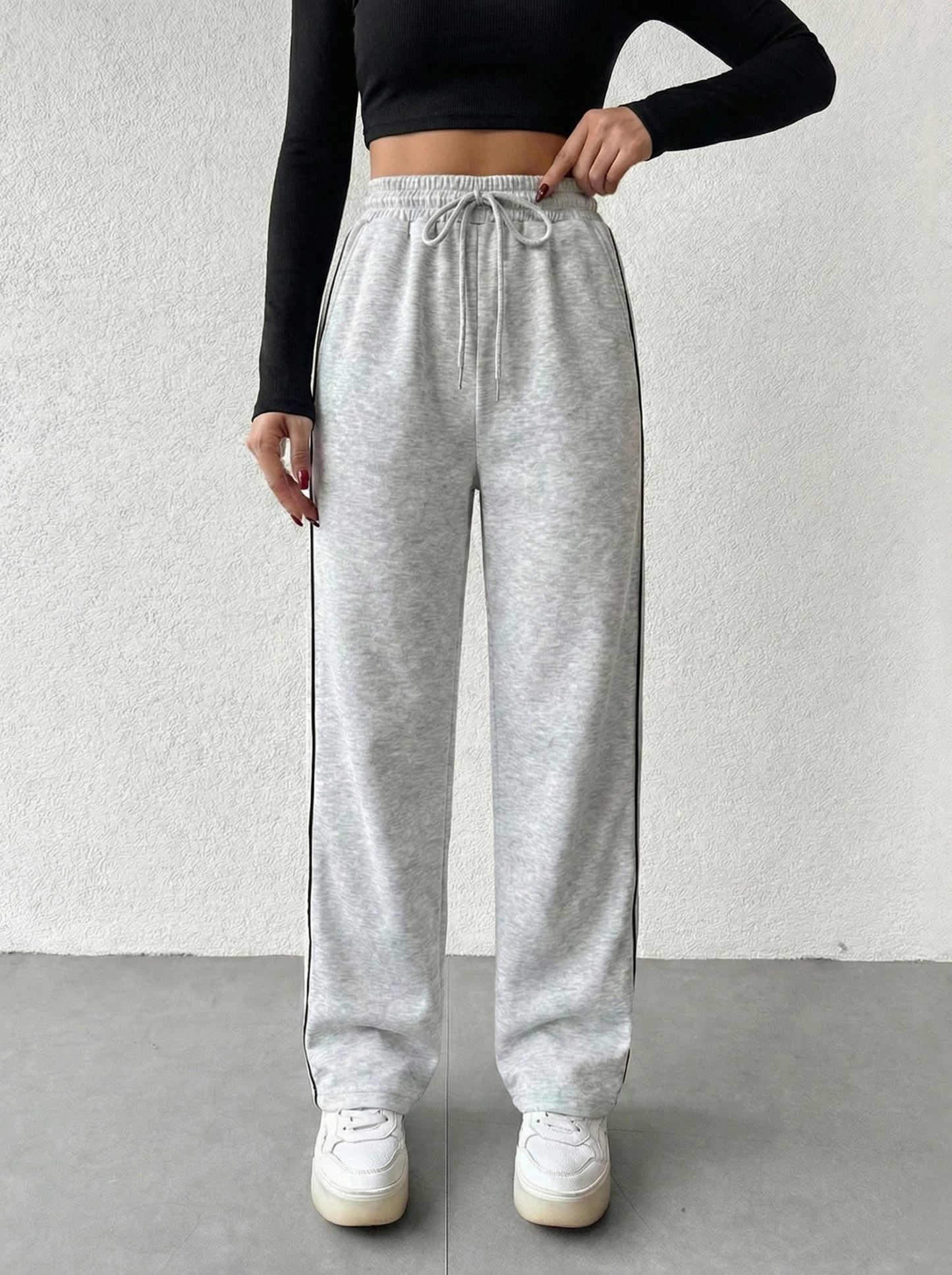 Striped Wide Leg Joggers