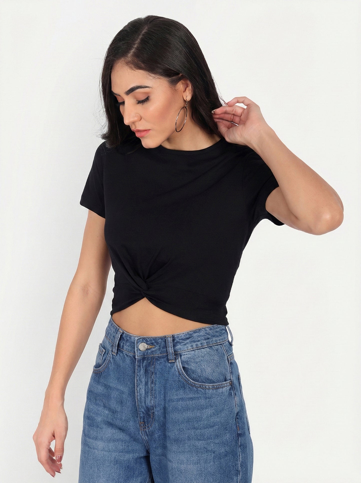 Front Twist Crop T-Shirt
