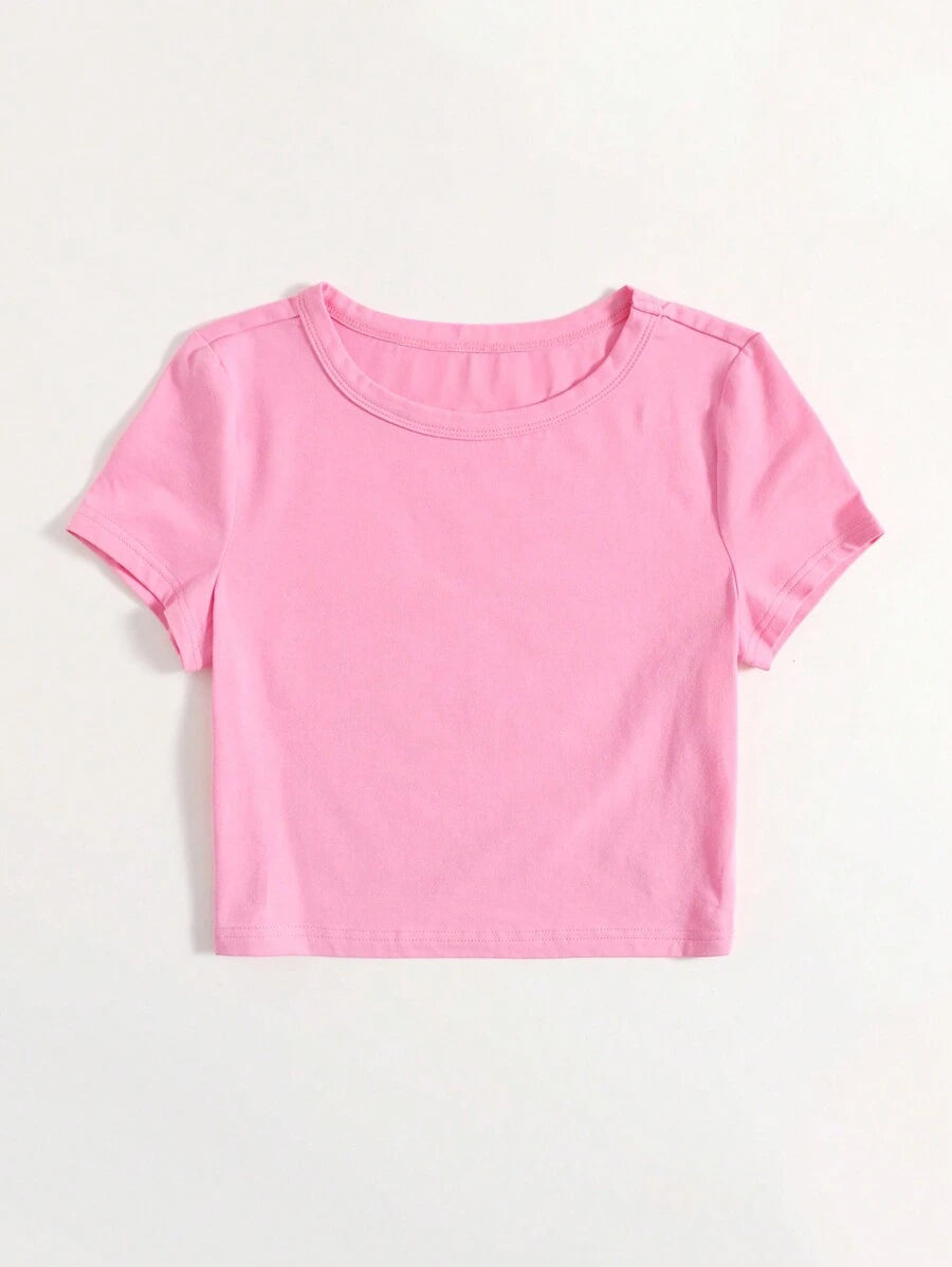 Pink Crop Tshirt