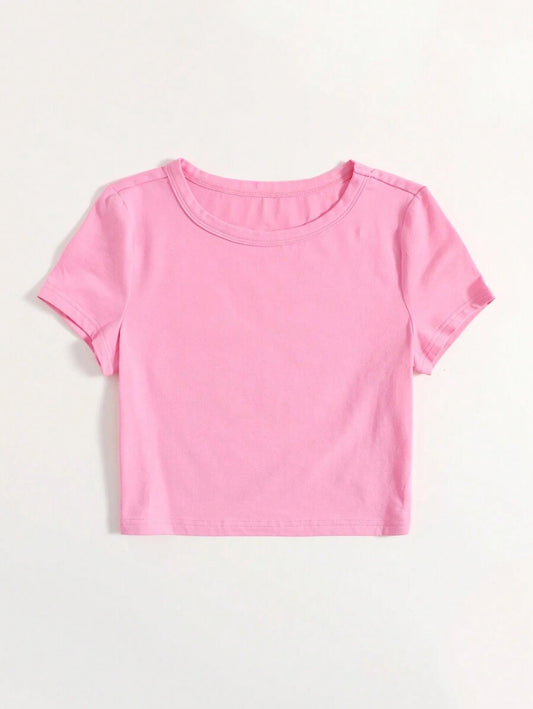 Pink Crop Tshirt