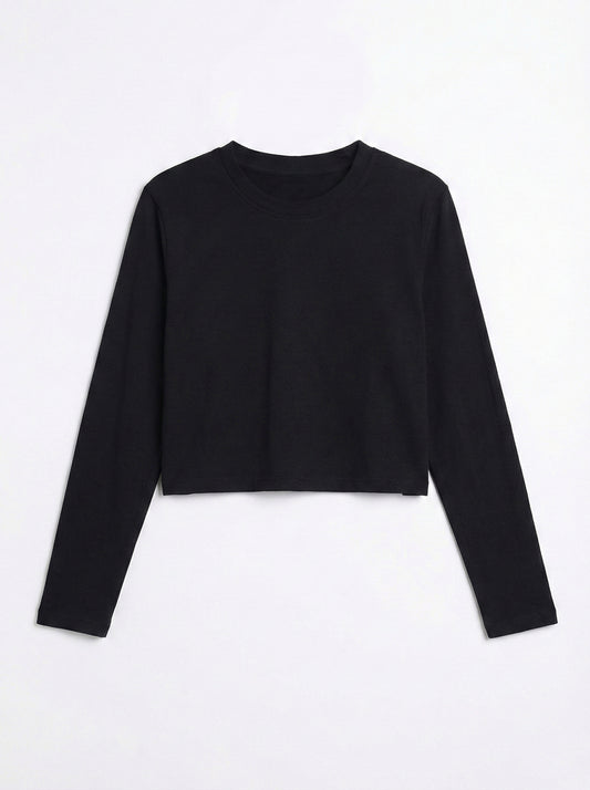 Crop Full Sleeve T-Shirt