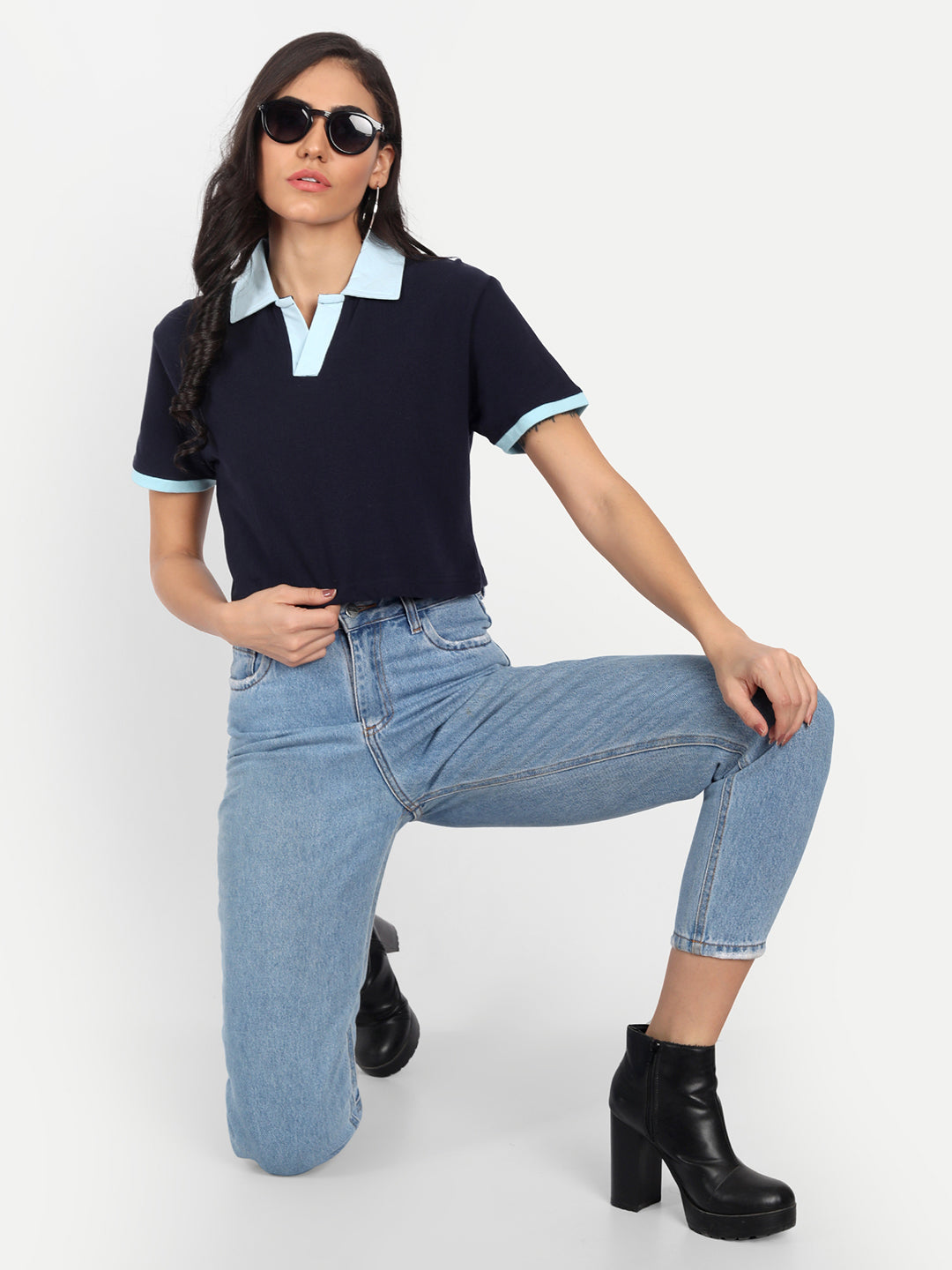Crop Collar T-Shirt