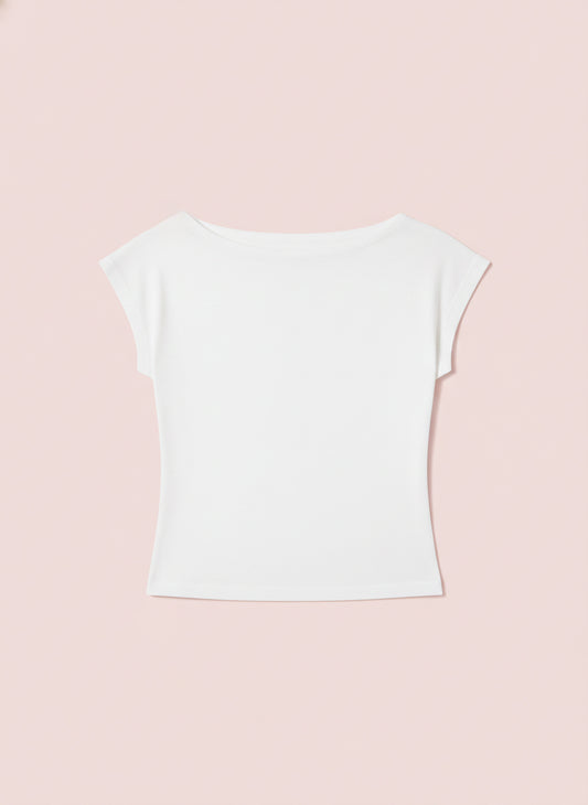 White Backless Crop T-Shirt