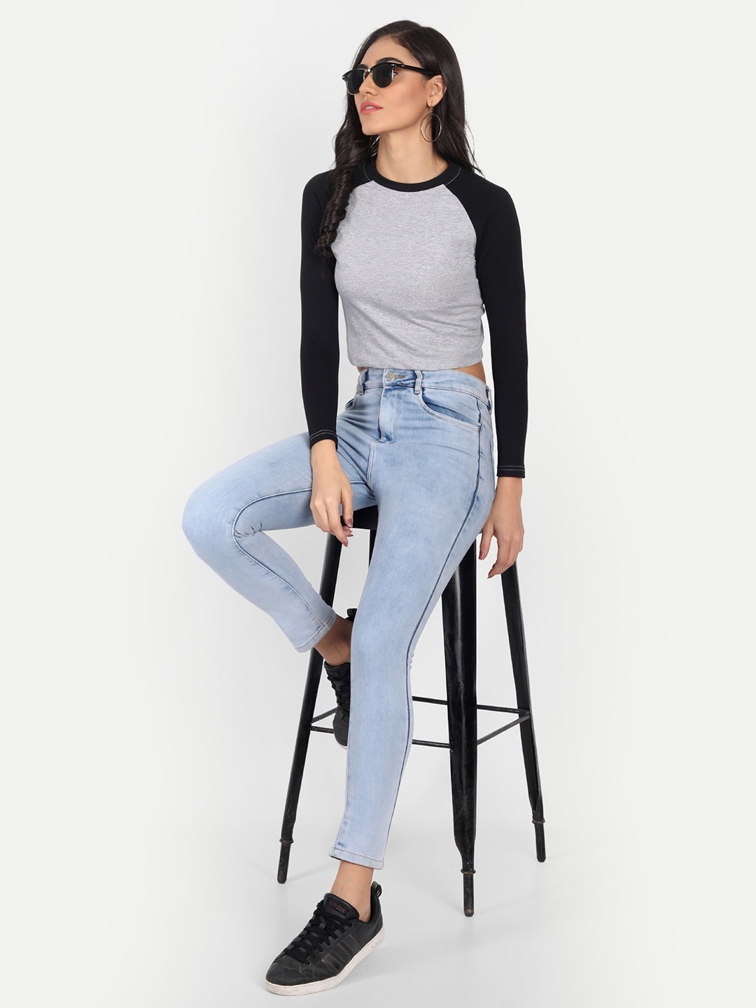 Colorblock Raglan Full Sleeve Tshirt