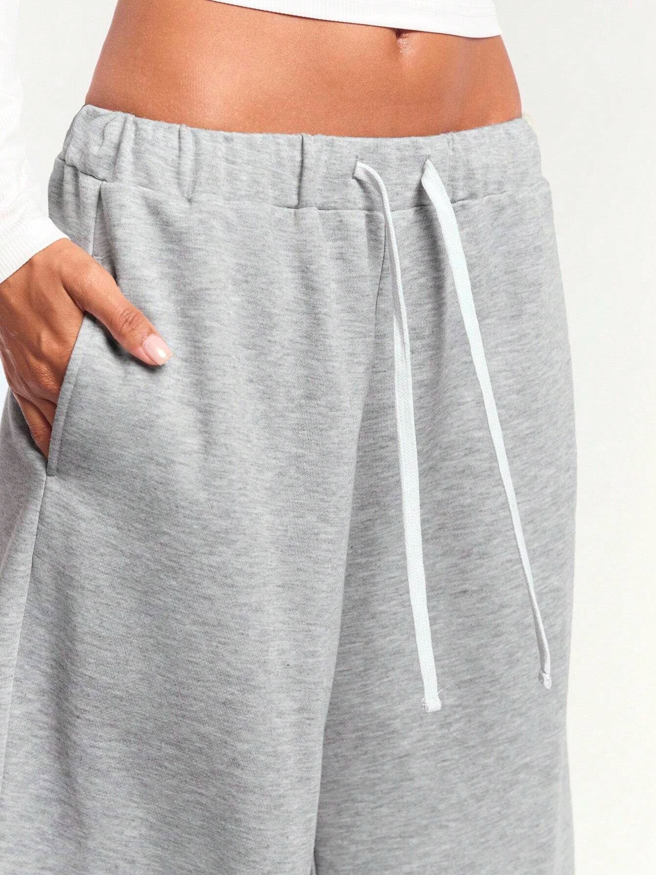 Solid Wide Leg Joggers