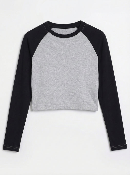 Colorblock Raglan Full Sleeve Tshirt