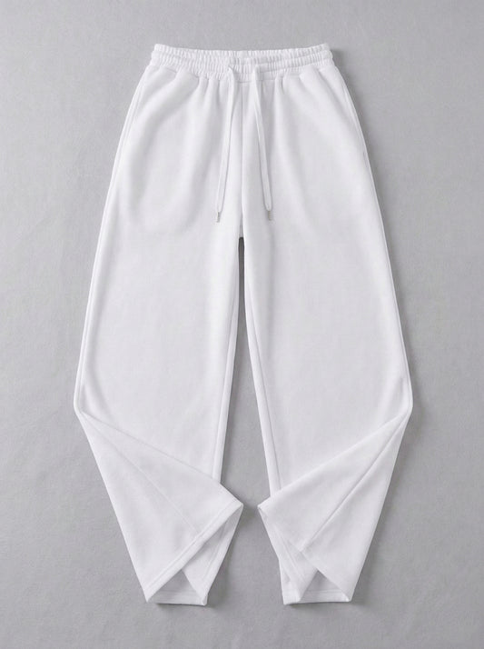 Solid Wide Leg Joggers