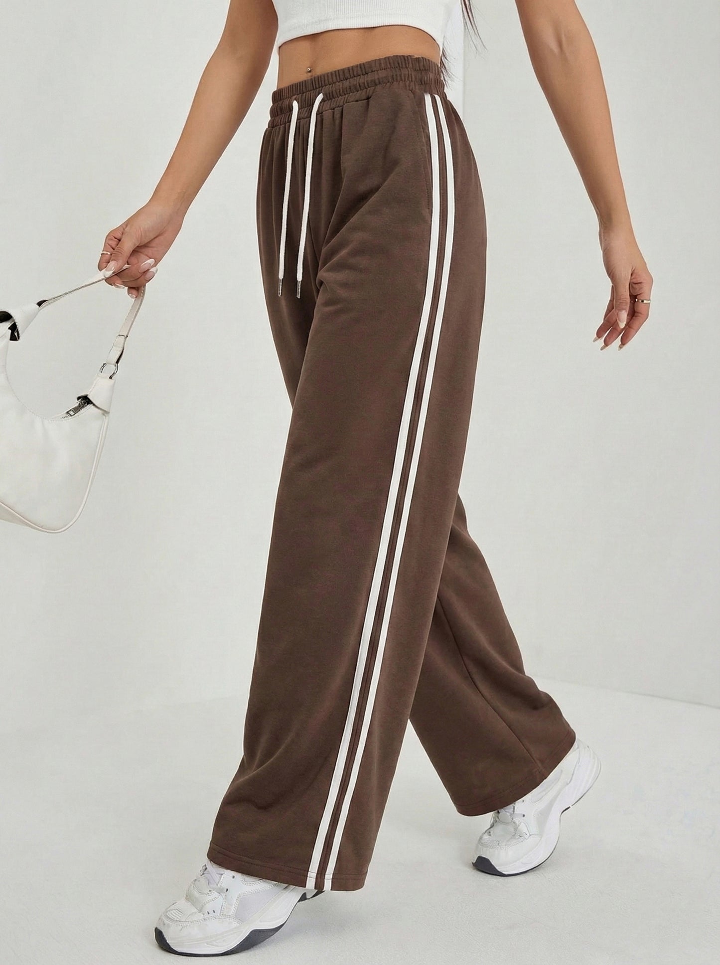 Striped Wide Leg Joggers