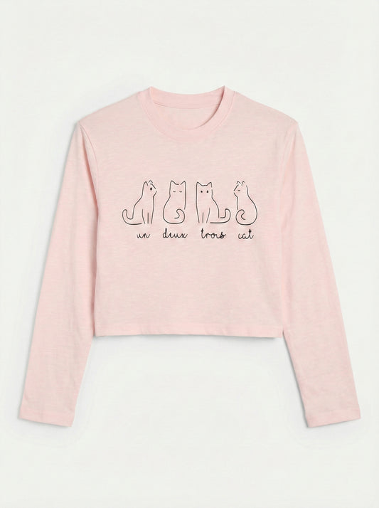 Crop Printed T-Shirt