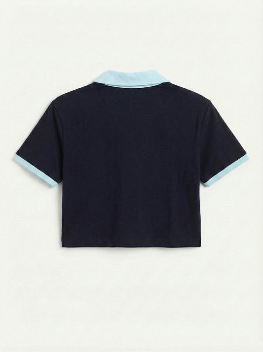 Crop Collar T-Shirt