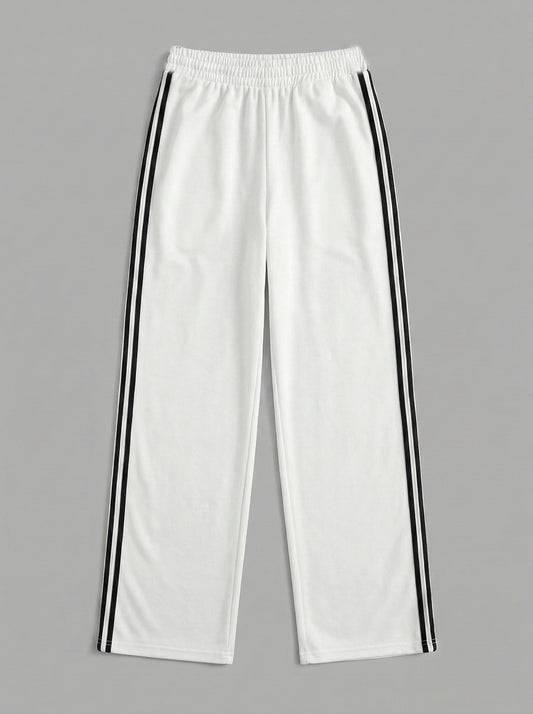 Striped Wide Leg Joggers