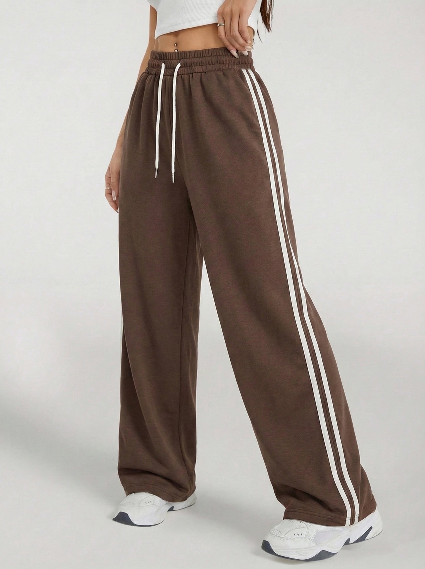 Striped Wide Leg Joggers