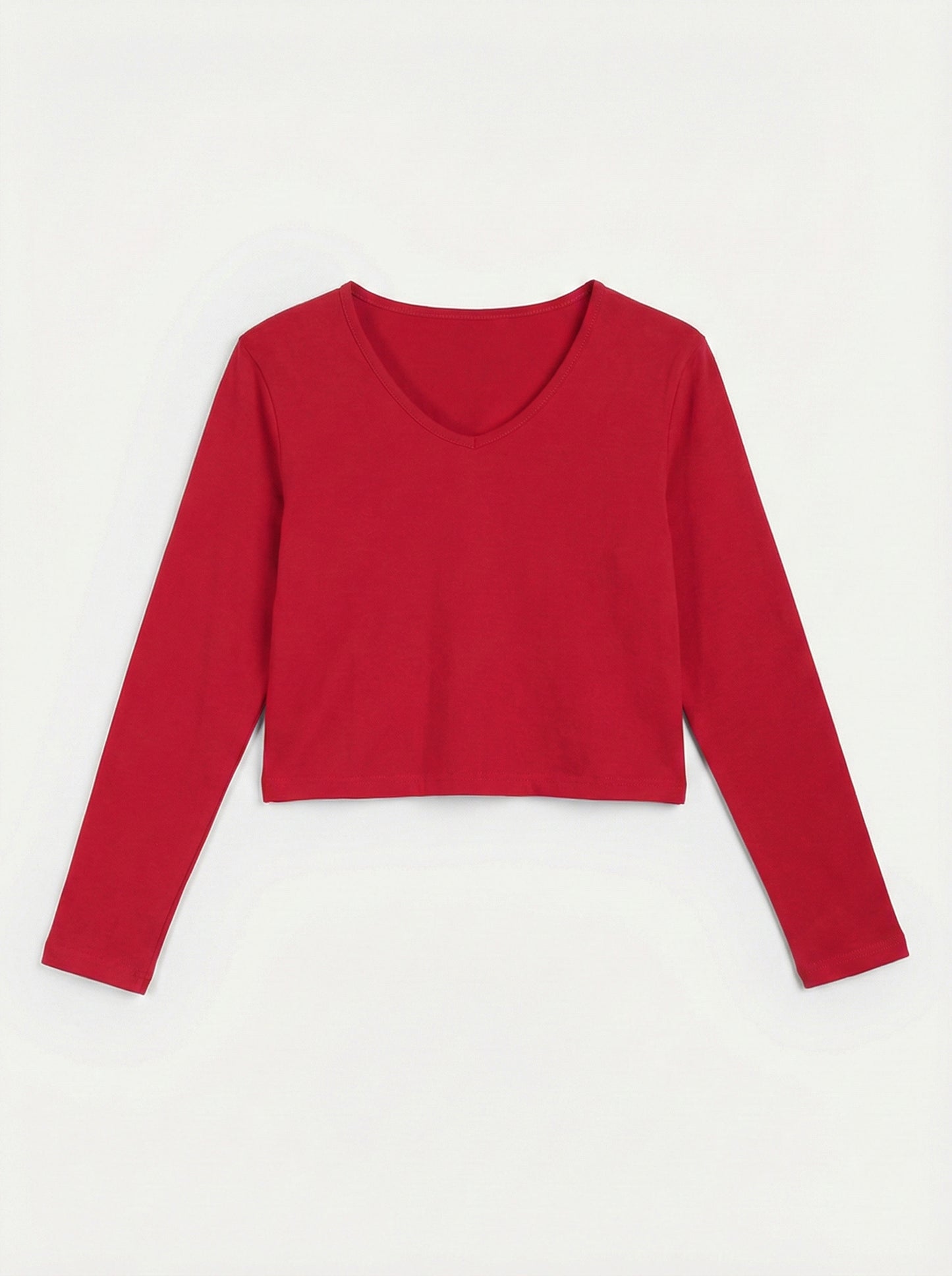 V Neck Crop T-Shirt