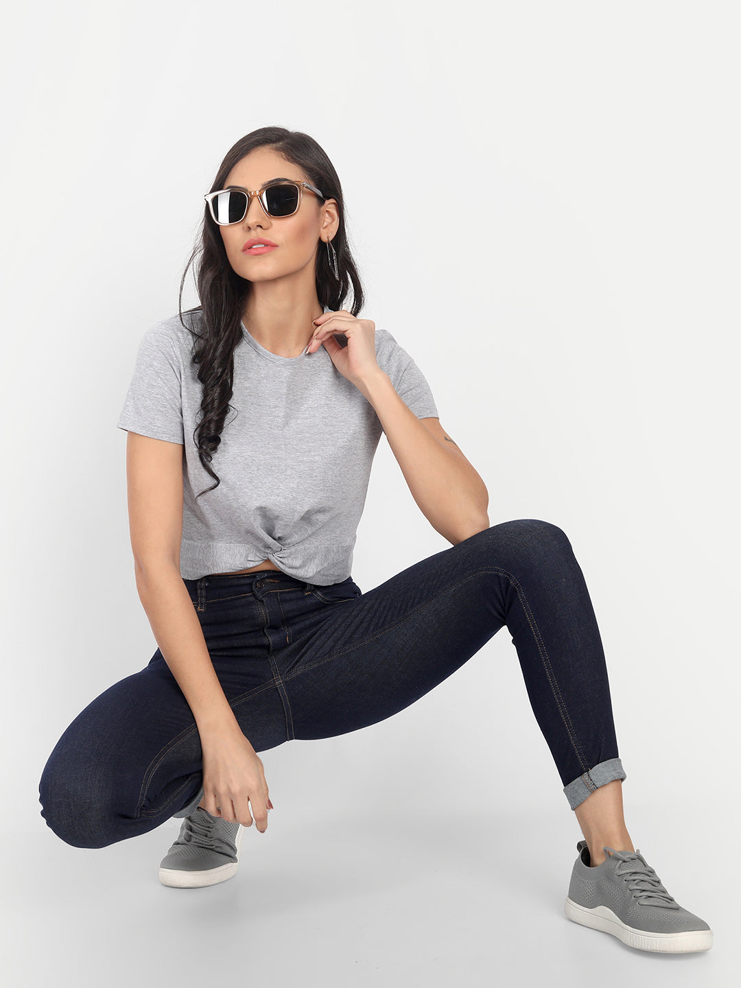 Front Twist Crop T-Shirt