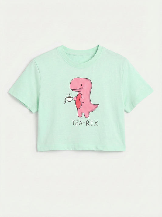 Crop Printed T-Shirt