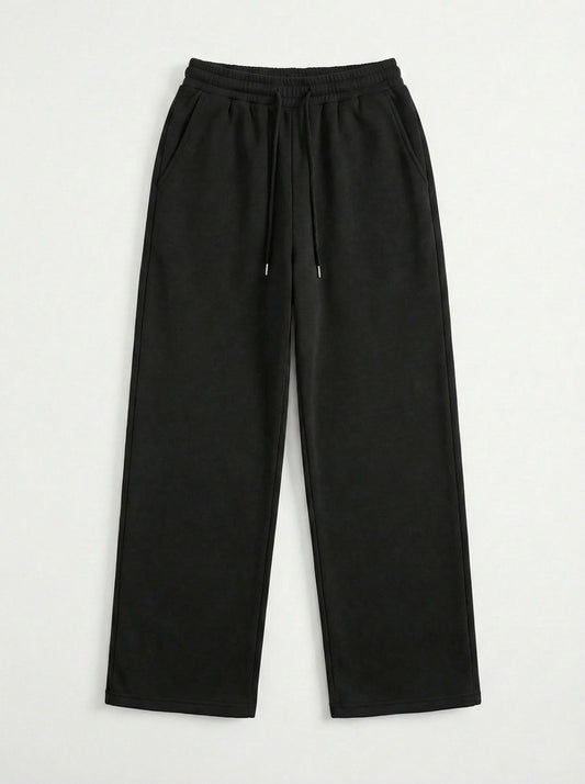 Solid Wide Leg Joggers