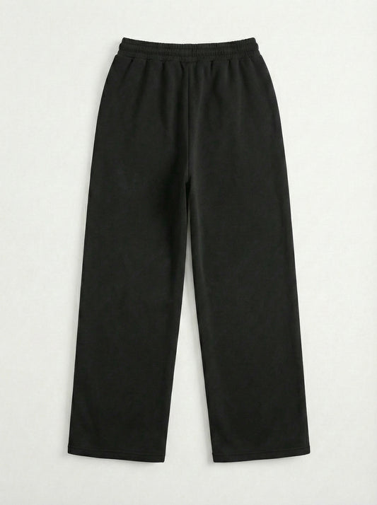 Solid Wide Leg Joggers